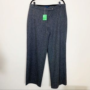 Boden Wool Tweed Trouser Pant, Grey 18 Long